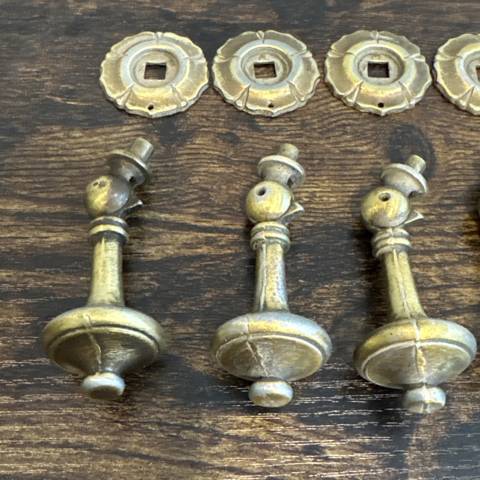 Drexel Esperanto Drawer Pulls (8) Teardrop Dresser Nightstand Backplate Vintage