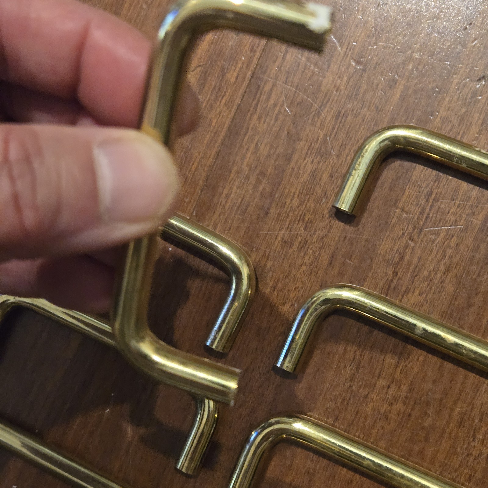 Lot of 20 Solid Polished Brass 3 Inch Drawer Pulls with Screws