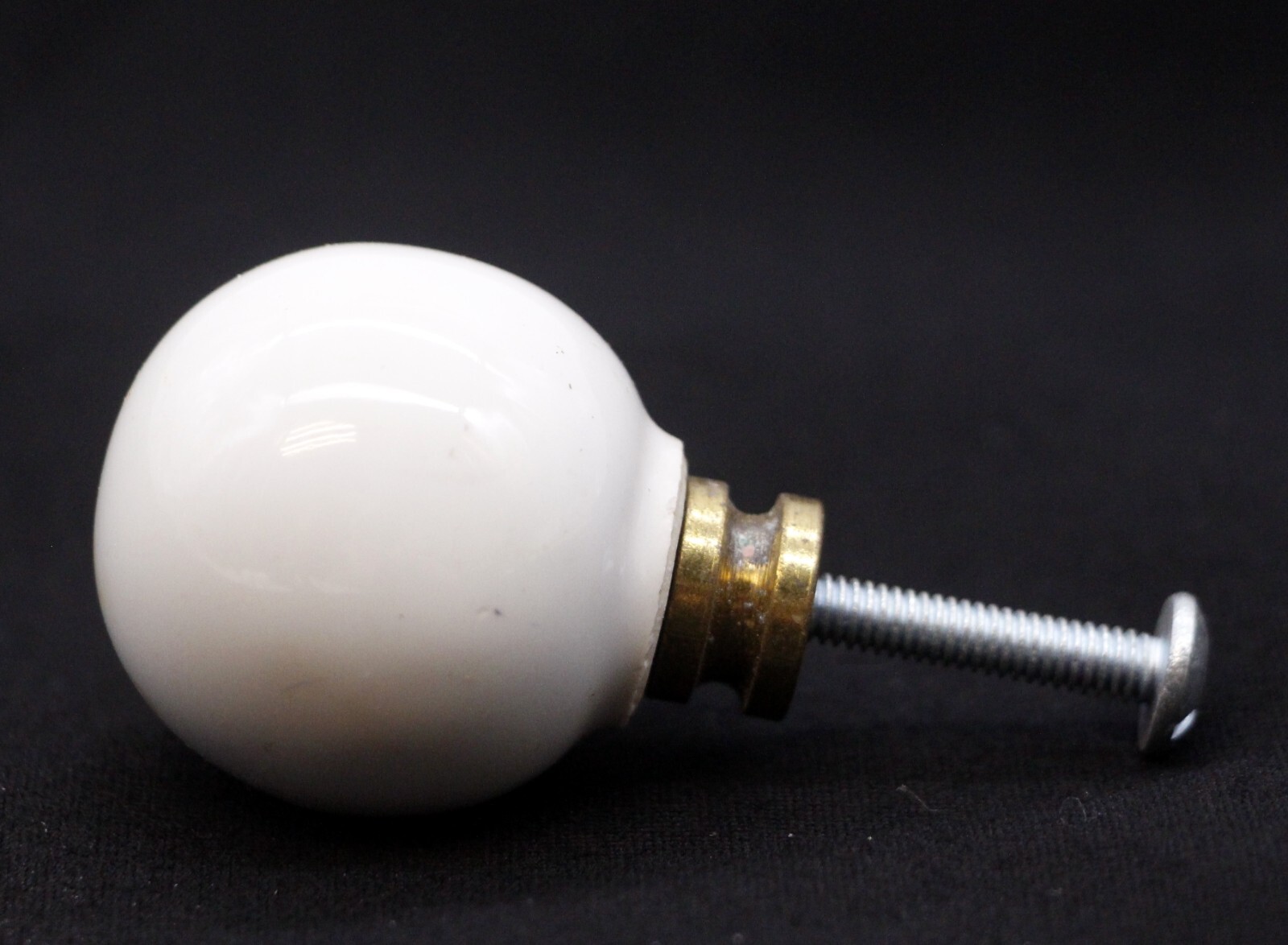 Set of 4 White Ceramic Ball Drawer Cabinet Knobs