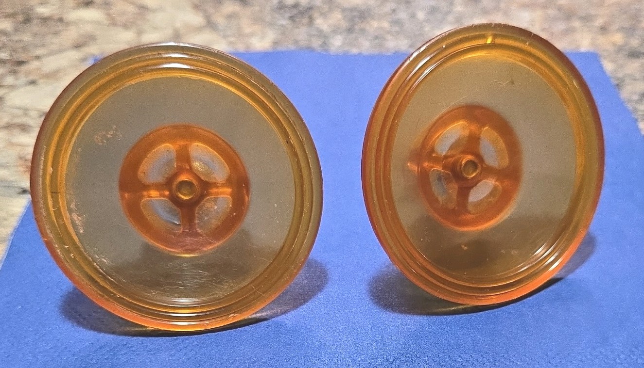 A Pair of Antique Vintage 2 Drawer Knobs Pulls Handles Art Deco 2 inch