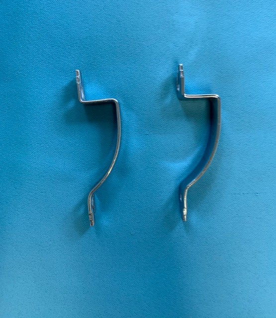 Vintage Chrome waterfall art deco drawer pulls Set of 2