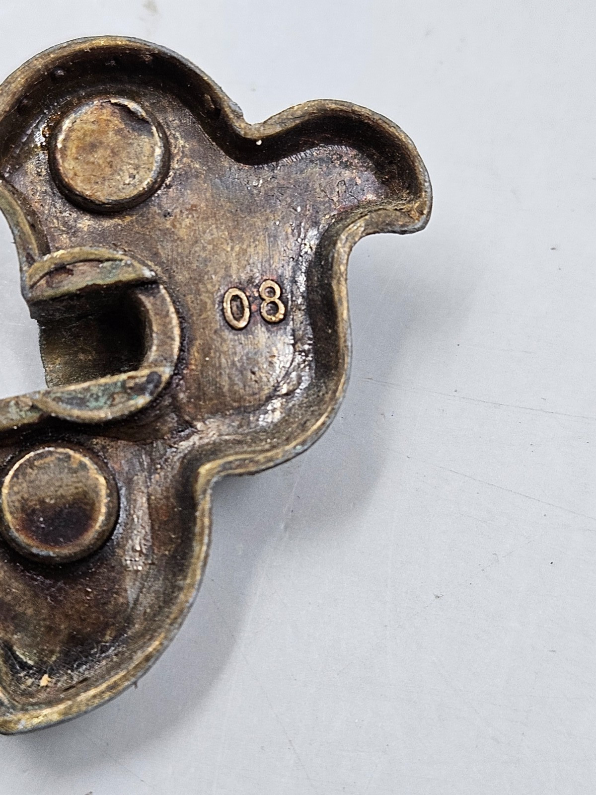 Vintage Cast Metal Bronze Tone 6 Chippendale Batwing Style Drop Bail Pull Handle