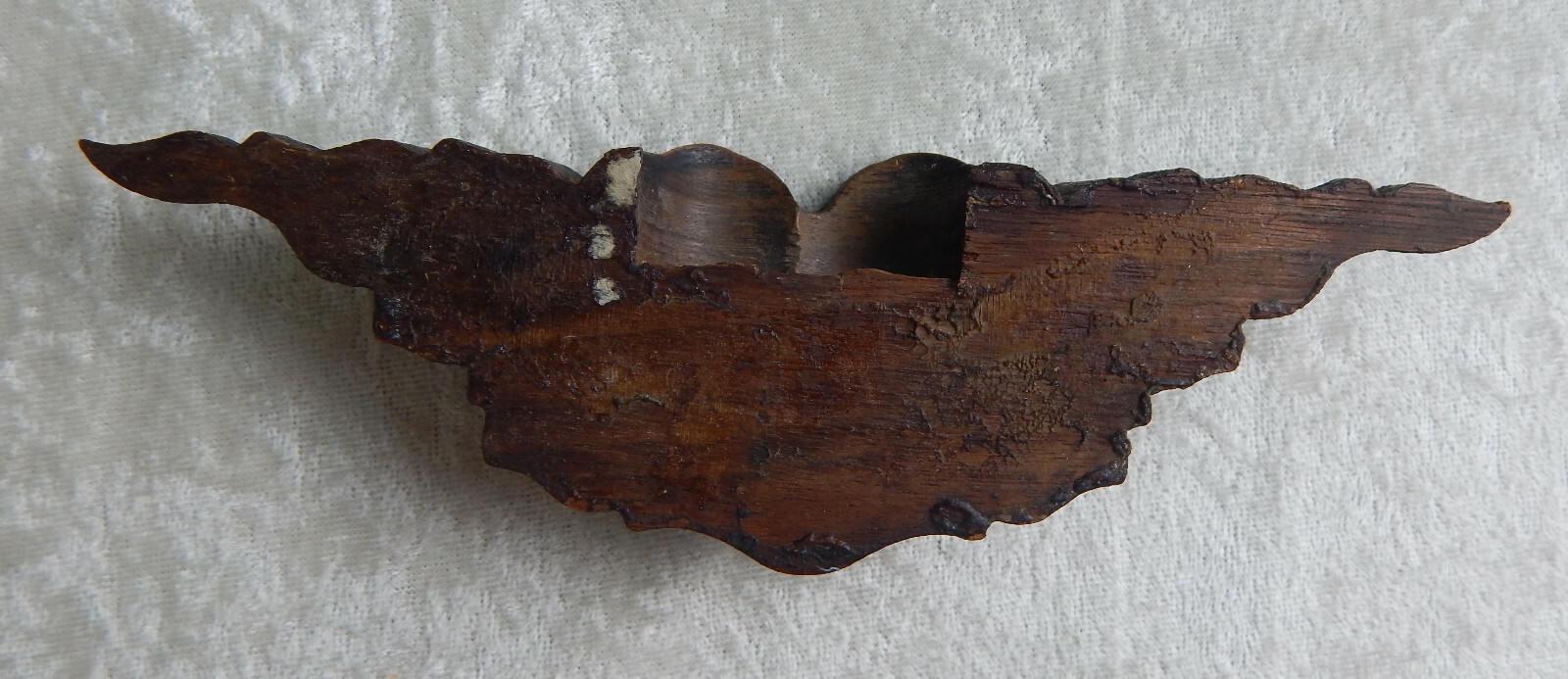 HAND CARVED WALNUT WOOD ANTIQUE 7” DRESSER DRAWER PULL HANDLE SALVAGE