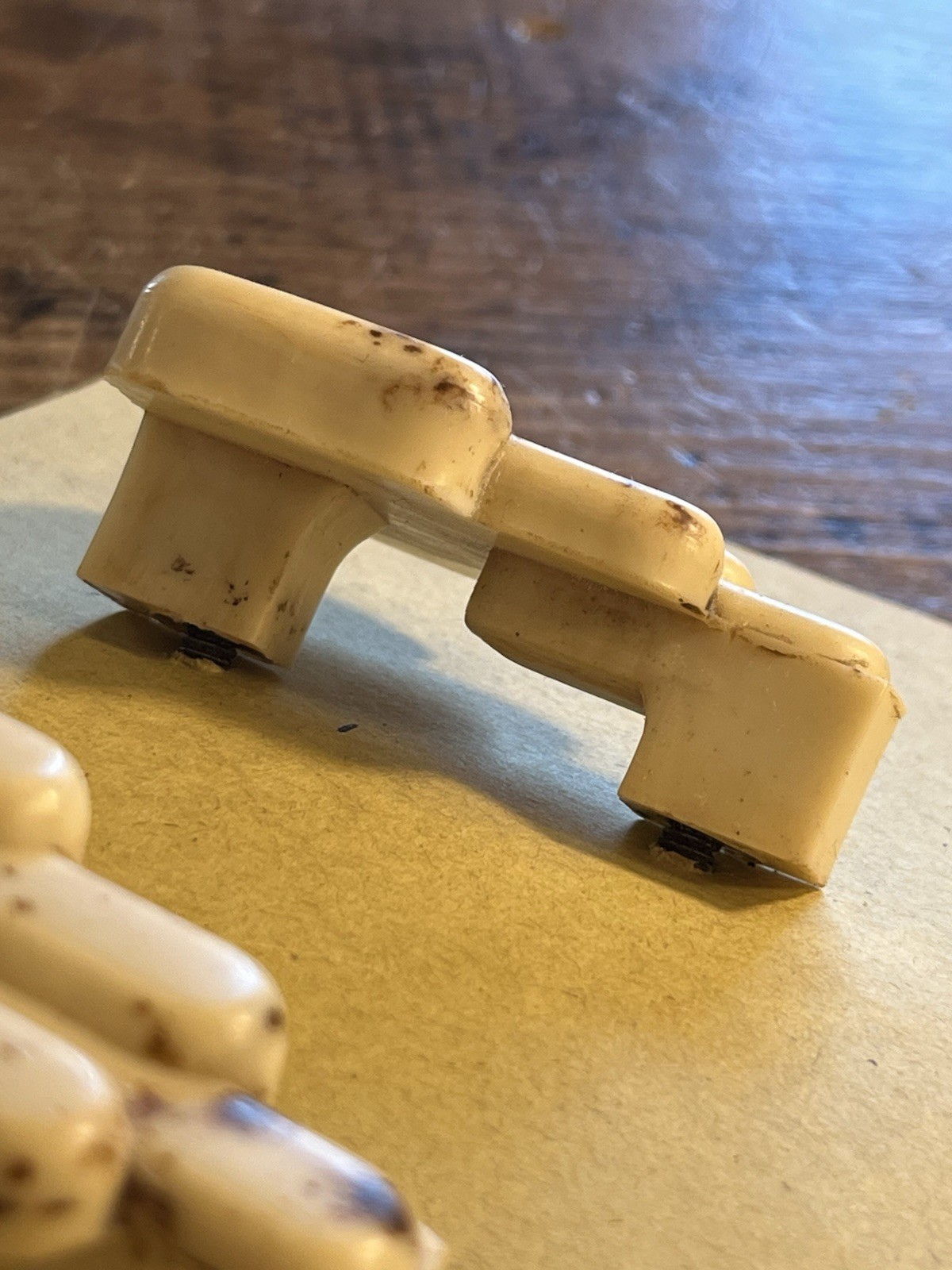 Vintage Marbled Alabaster~Look Celluloid Art Deco Dresser Pull Hardware (H1)