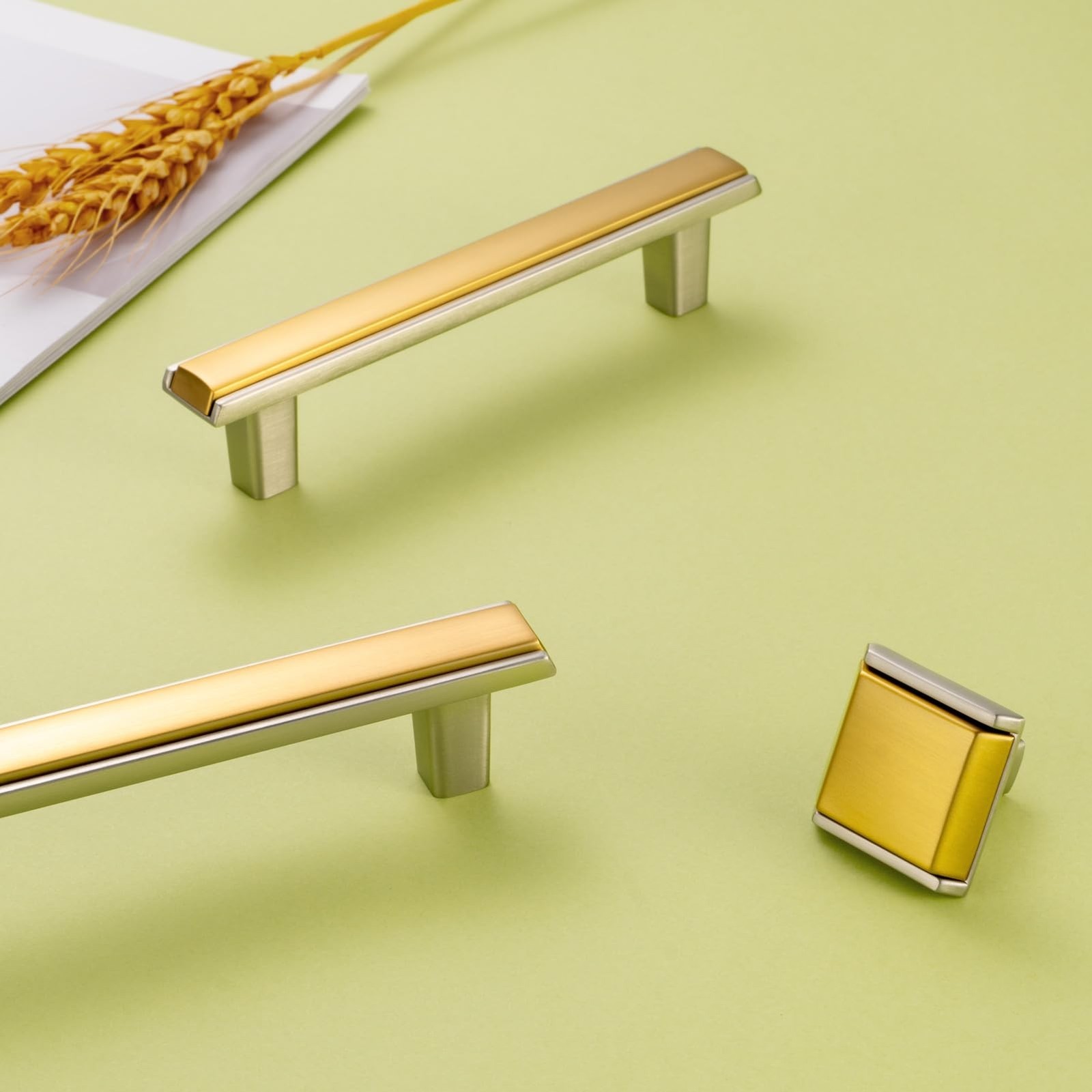 Gold and Nickel Cabinet Pulls Gold and Brushed Nickel Kitchen Cabinet Handles…