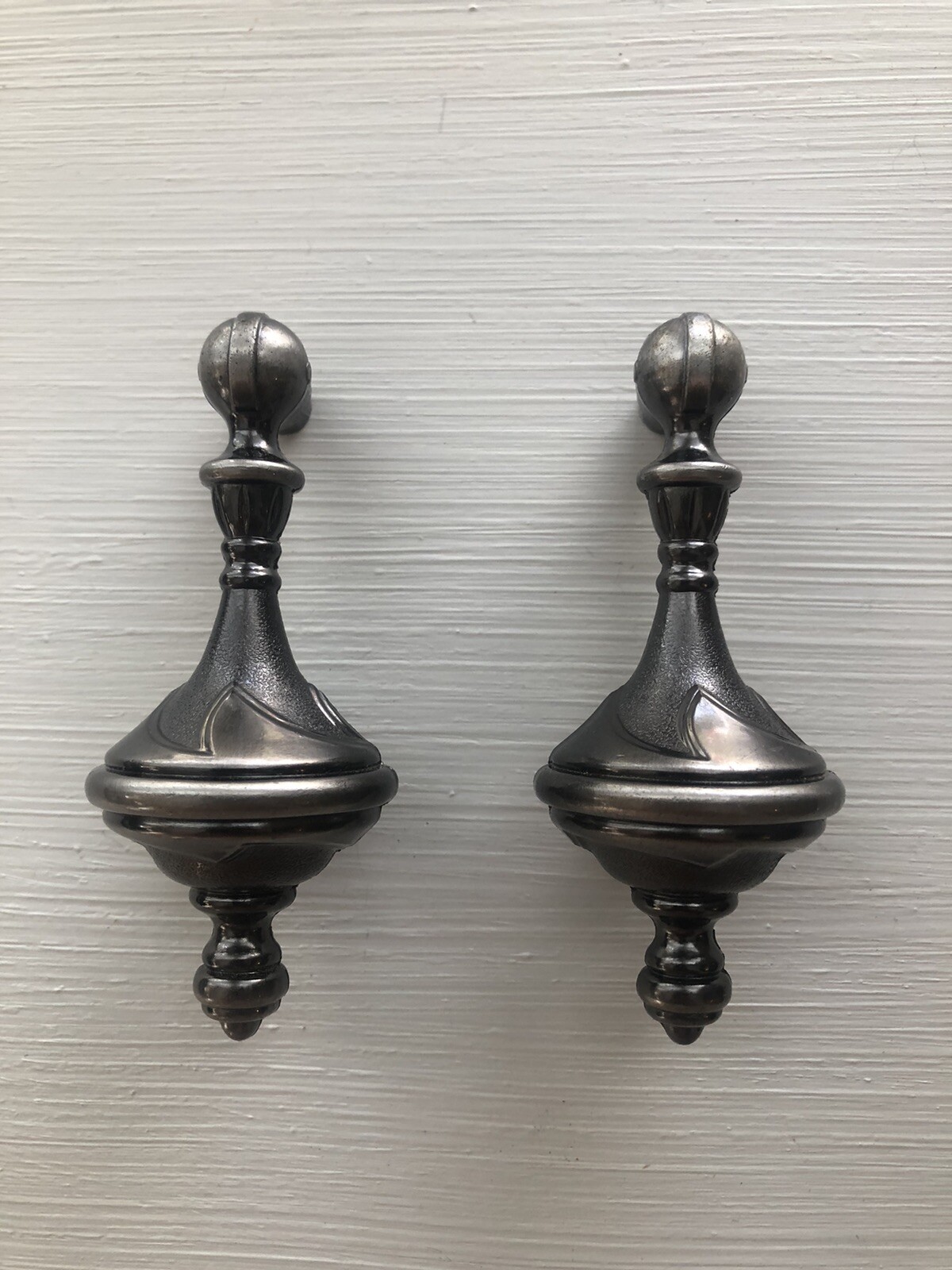 2~Ajax #878 Pendant Pull Silver Gun Metal Finish NOS Lot Of 2