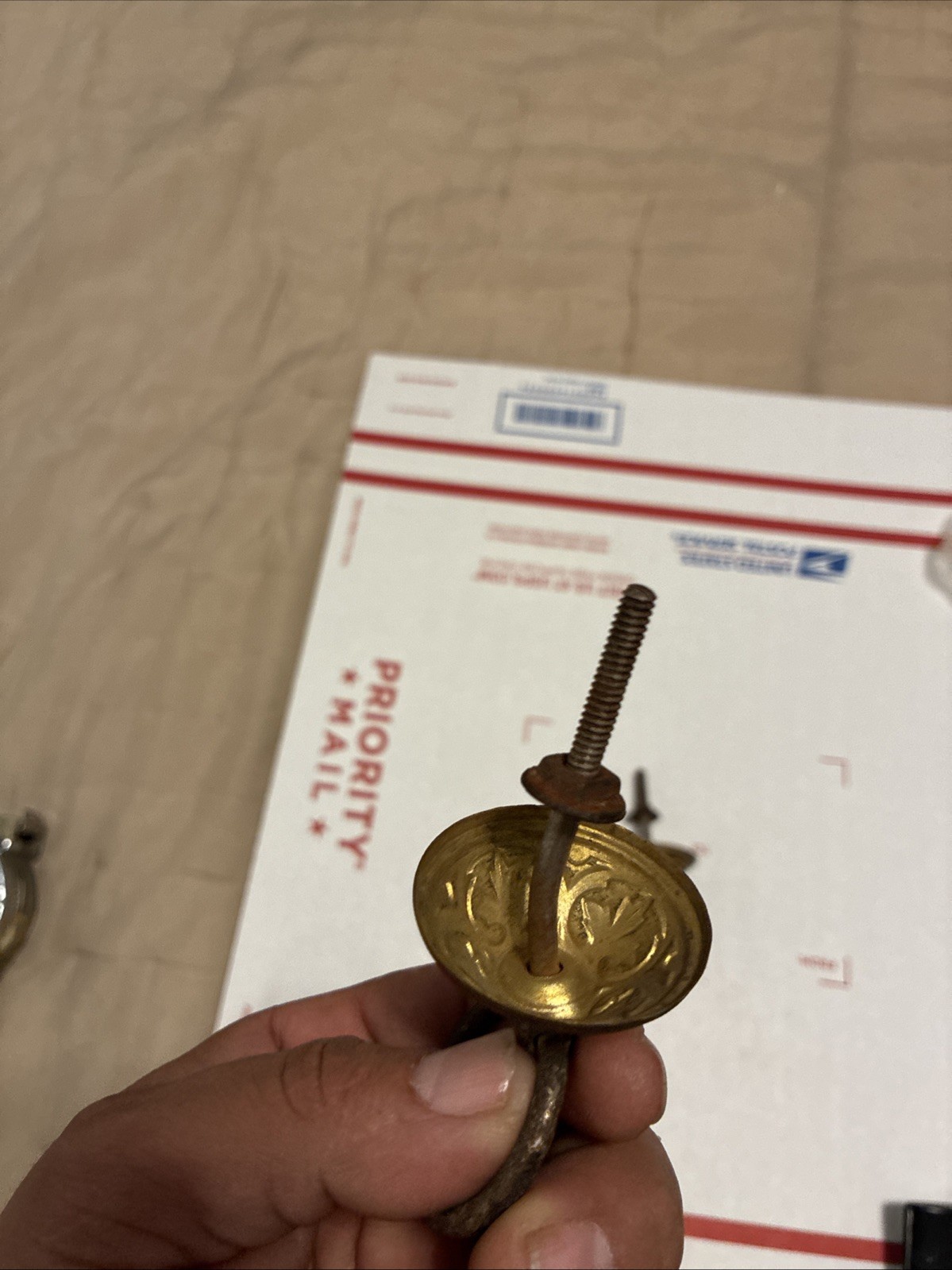 Vintage/Antique Drop Ring Pulls Door Dresser Handles Furniture Hardware Lot of 2