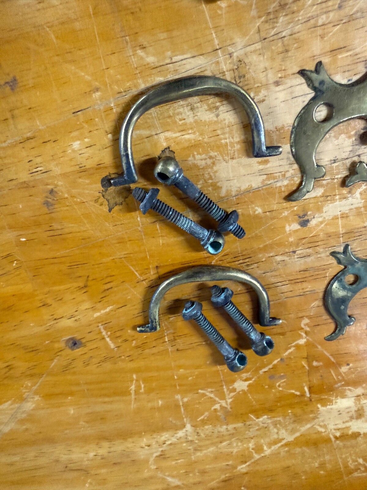 antique chippendale batwing brass set 18th hardware tall chest 1780