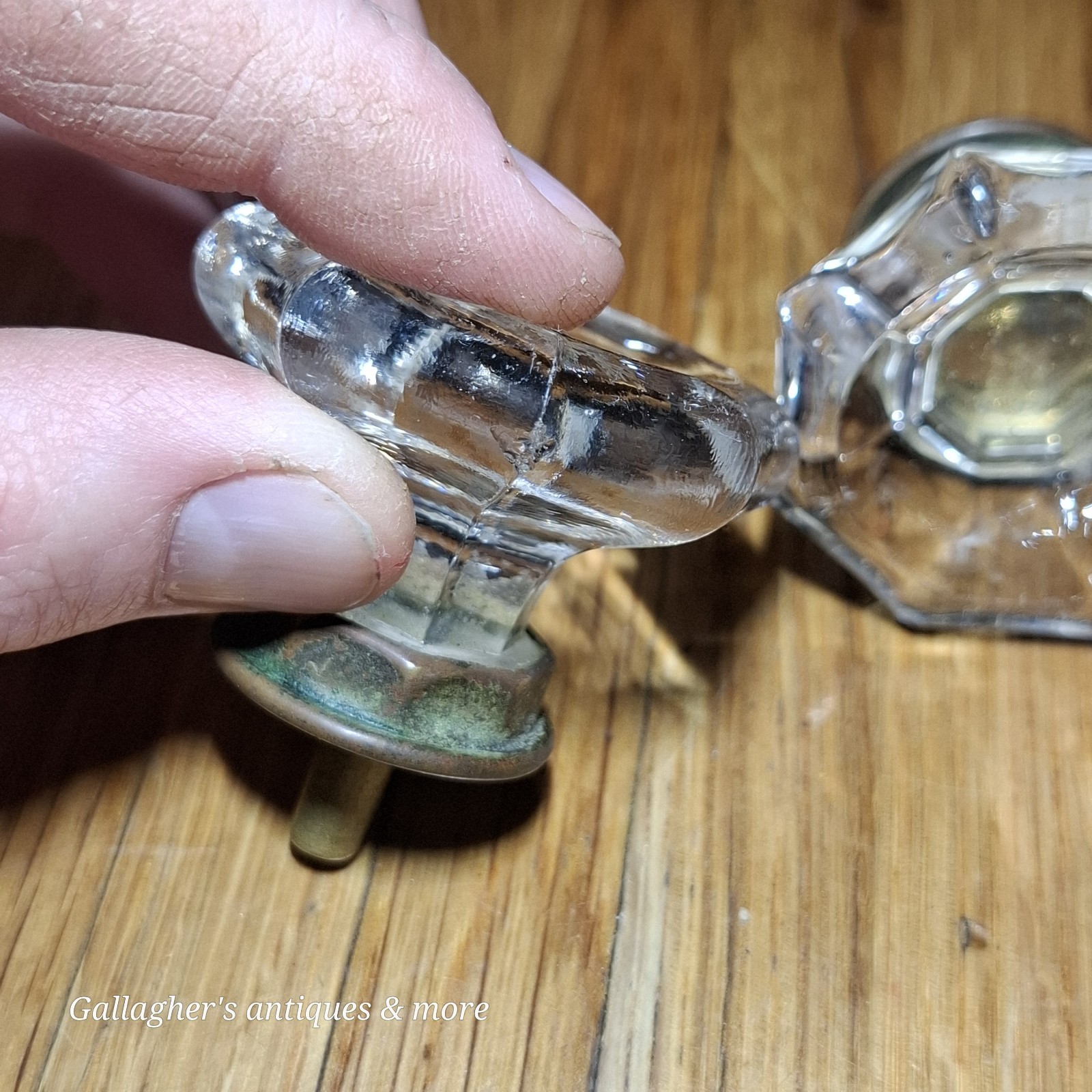 Antique Glass Knob Handle Drawer Cabinet Lot Of 4 Pat Oct 1901