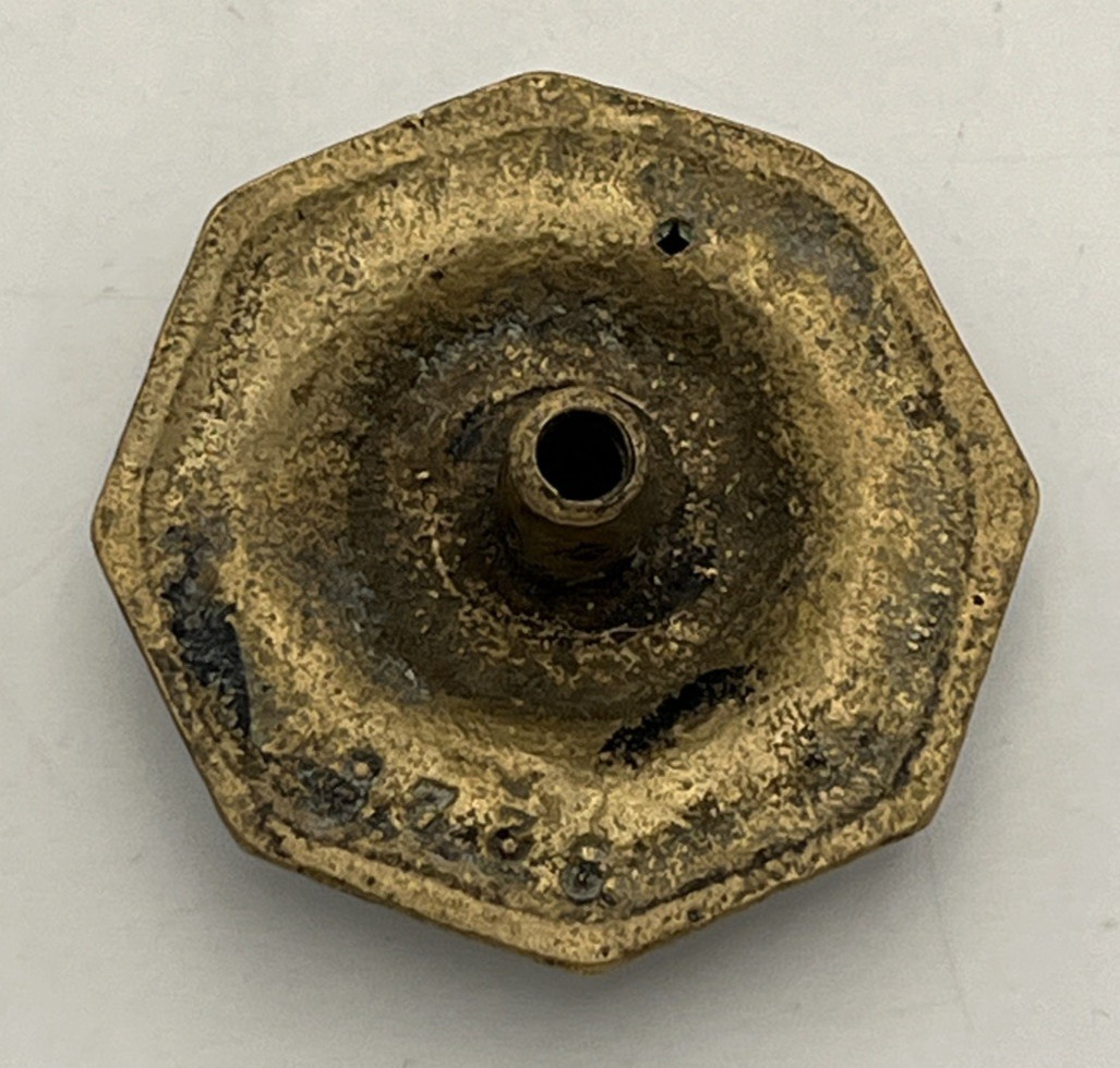 2 Brass Metal Drawer Cabinet Pulls Hardware Ring Salvaged Single Hole