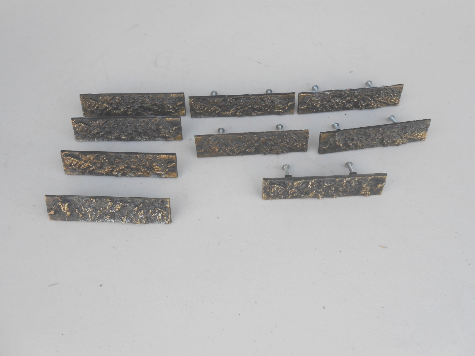 9 Vintage Rustic Brass Allison 999 Drawer Cabinet Pulls Handles 5-1/2″ x 1-1/4″