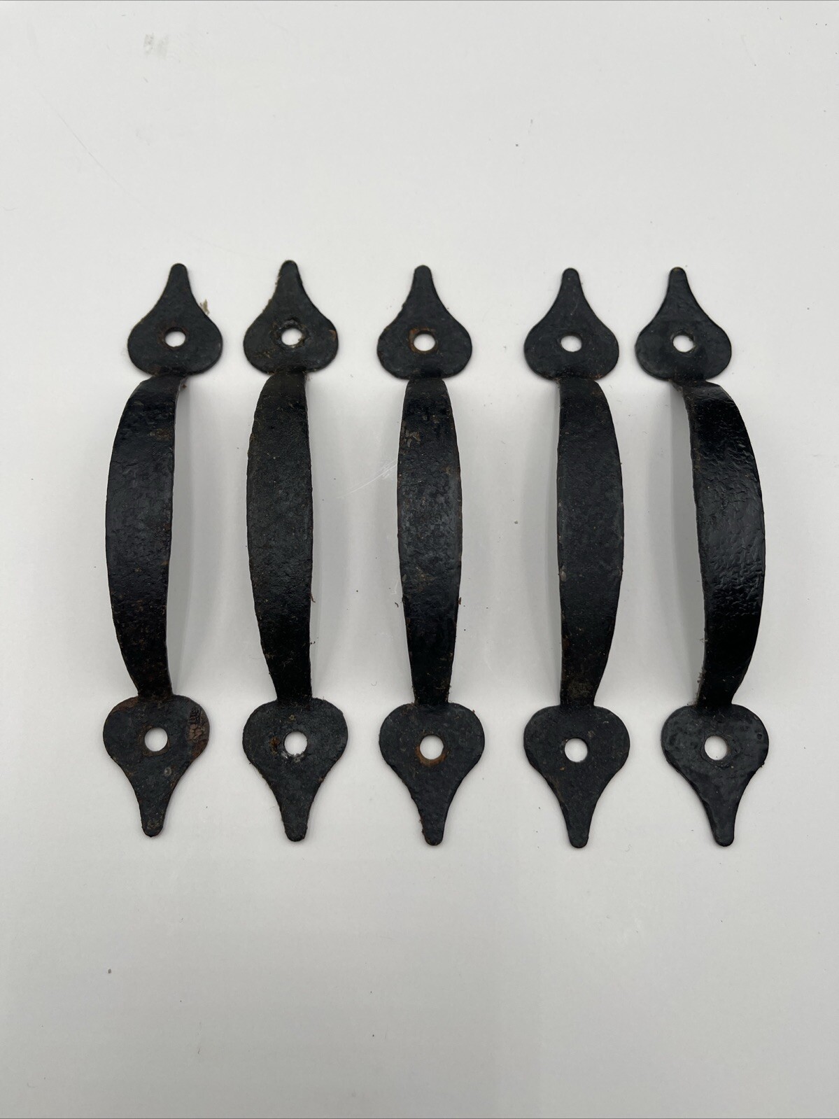 5 Vintage Black Metal Drawer Cabinet Handles Pulls – 5 Inches In Length