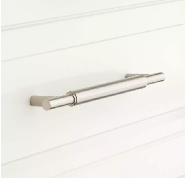 Signature Hardware 6 ” Colmar Solid Brass Cabinet Pull Brushed Nickel