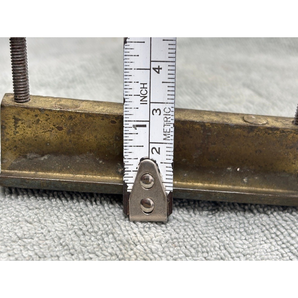 Vintage Brass Geometric Diamond Drawer Pulls Set of 5 MCM Cabinet Handles 3.5in