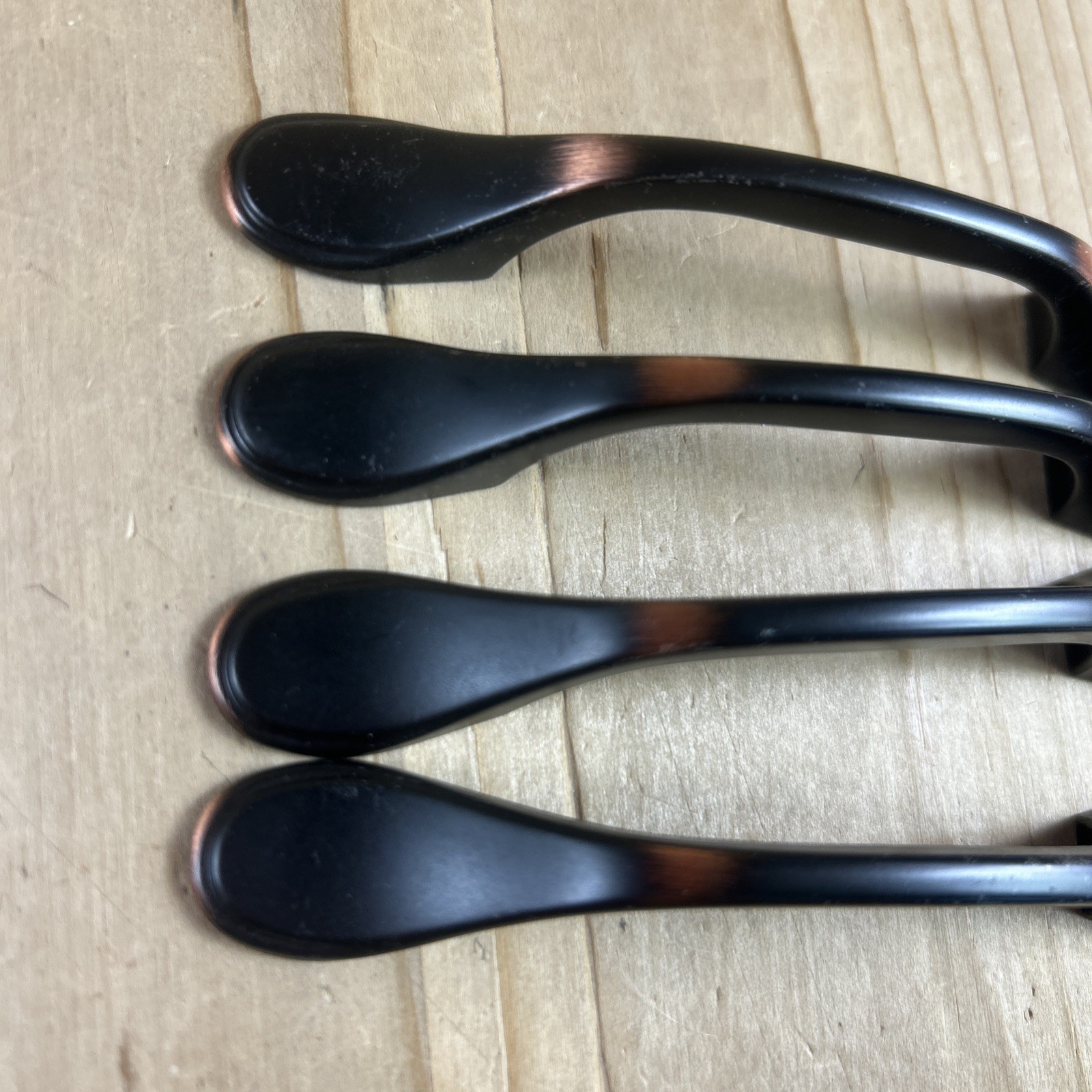 Vintage Drawer Pulls Set Of 8 Black Copper Rub Nickel 5” With New Screws