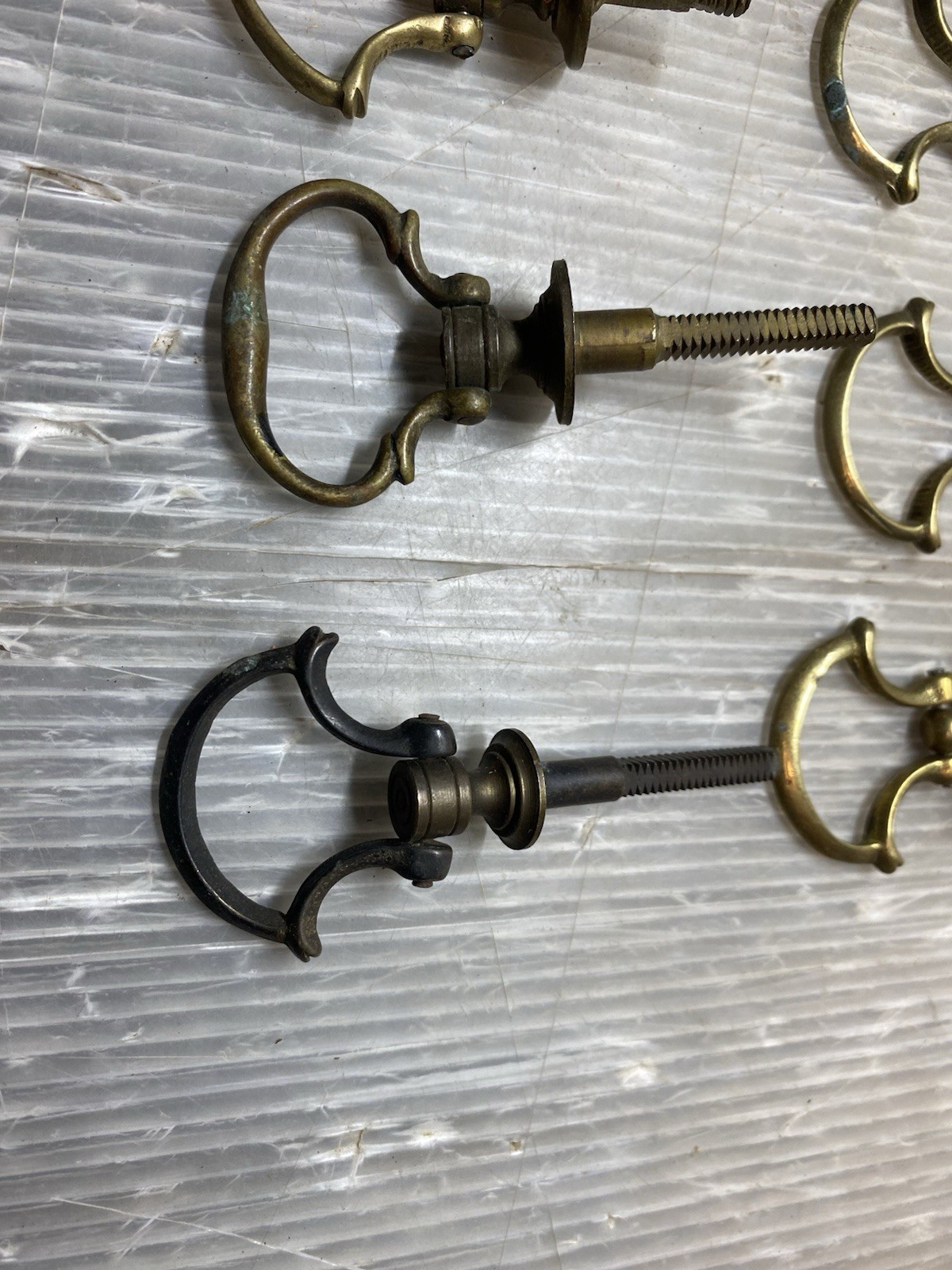 Vintage Lot Of 14 Drop Pulls Various Styles And Sizes