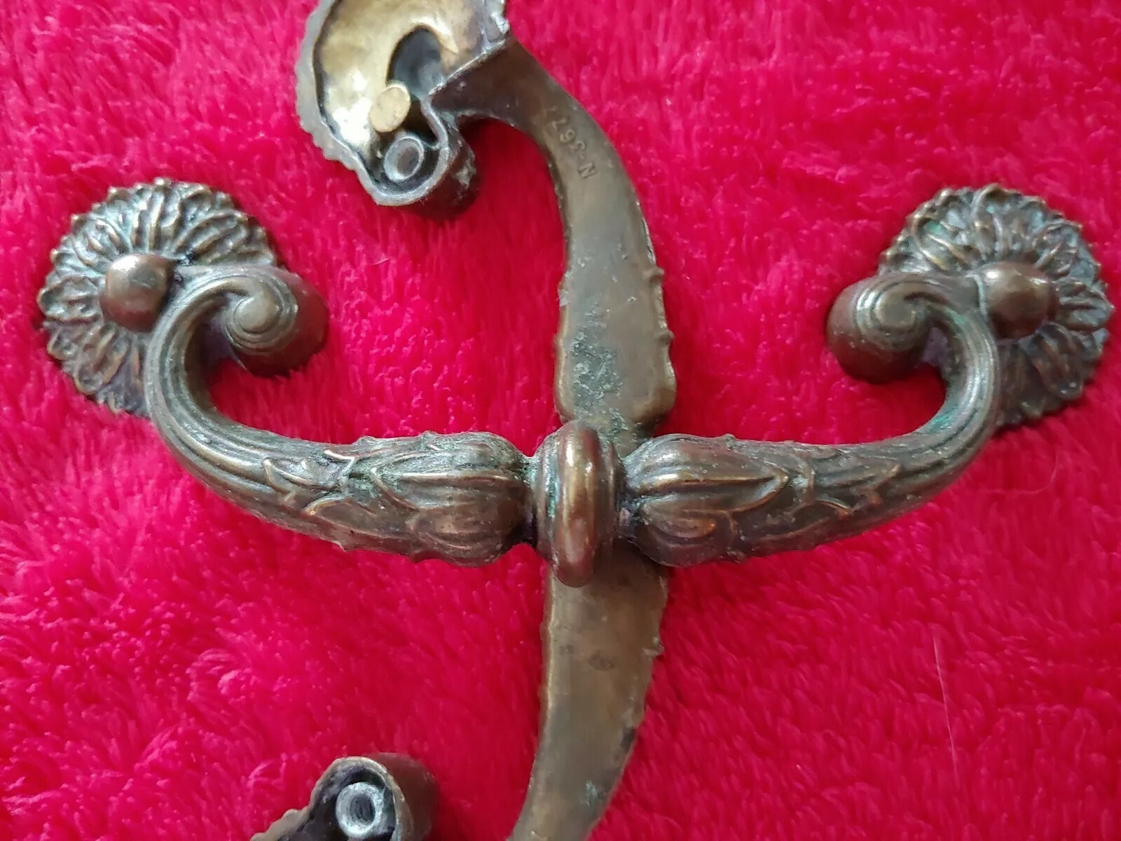 VTG ANTIQUED HEAVY METAL FURNITURE PULLS🔆10 PCS CLASSIC DROP LOOP ORIGINAL USED