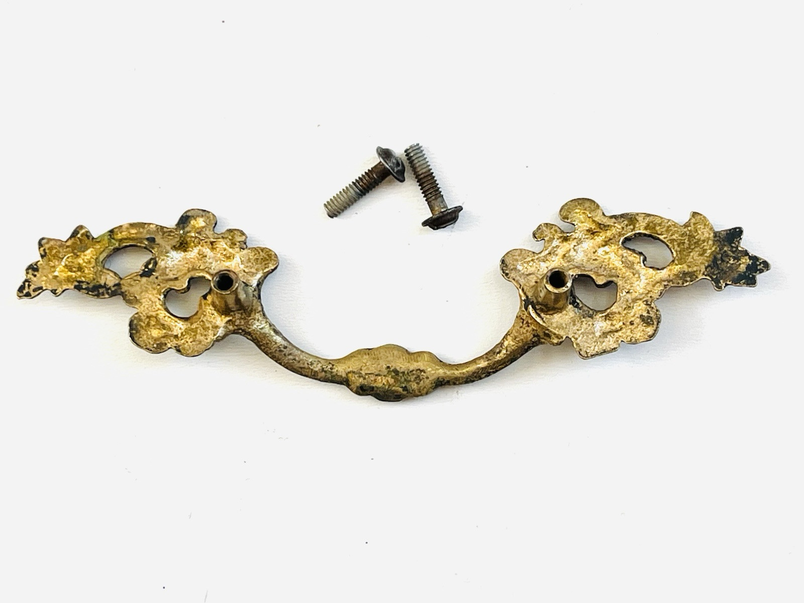 15 VTG KEELER BRASS French Provincial K-376 Drawer Pulls 5 7/8″L 2 1/2″ Centers