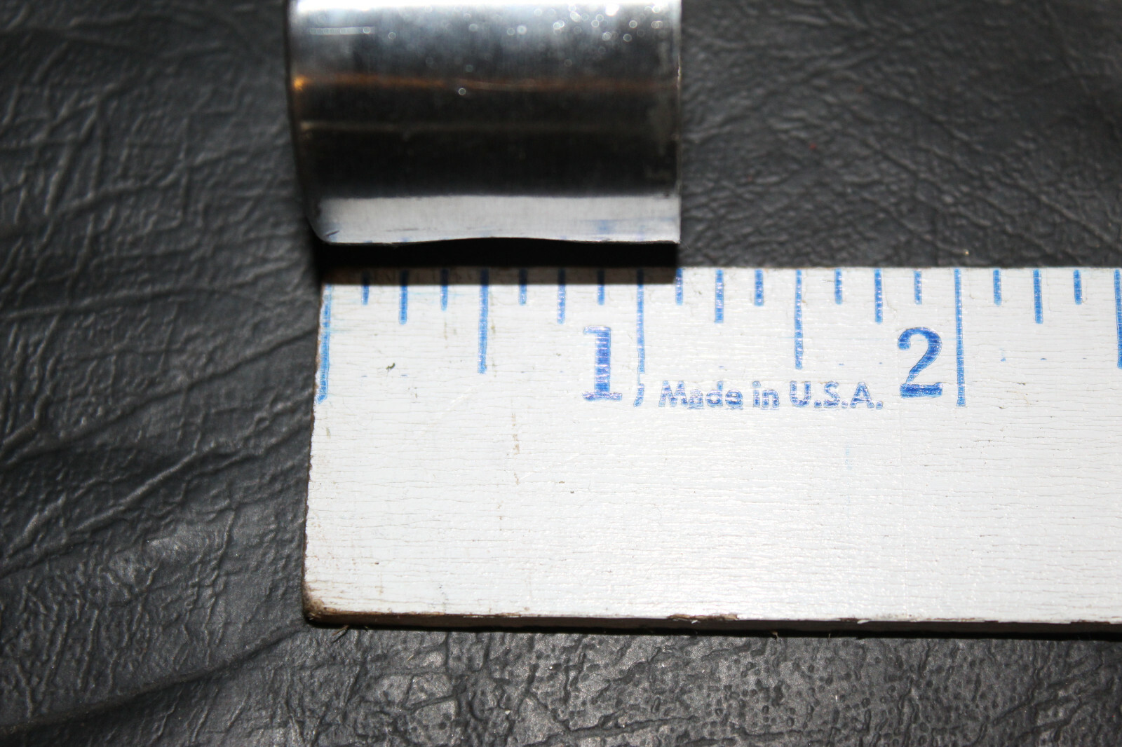 Brushed Aluminum (Stainless? Nickel?) 1-1/4″ cabinet drawer Pull/Knob I-9