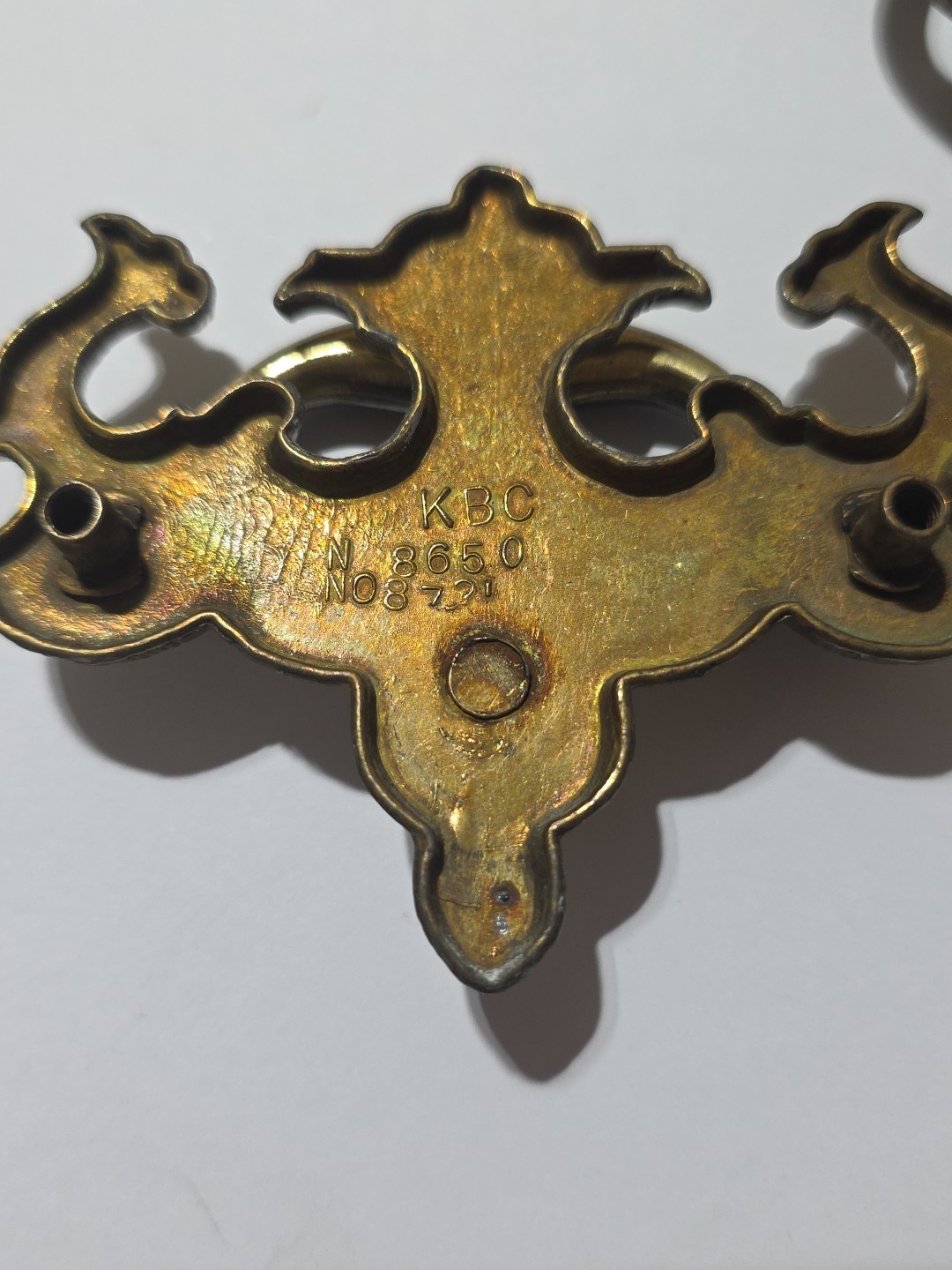 Vintage Lot of 16 Keeler Brass Co. #8650 Solid Brass Furniture Drawer Pulls 4″