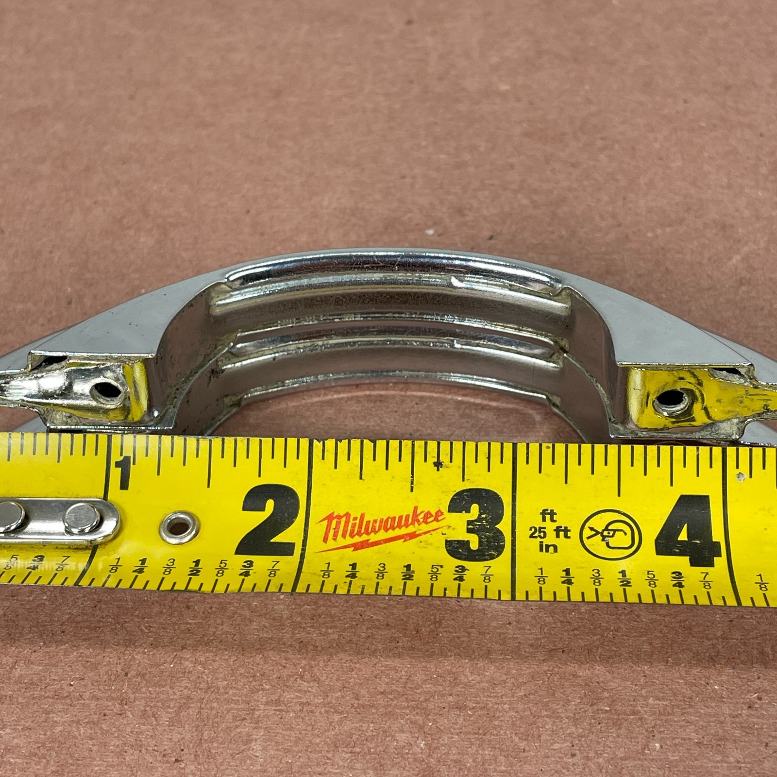 2 Vintage Chrome Plated Cabinet Pulls ( Similar to Youngstown & Amerock E311 )