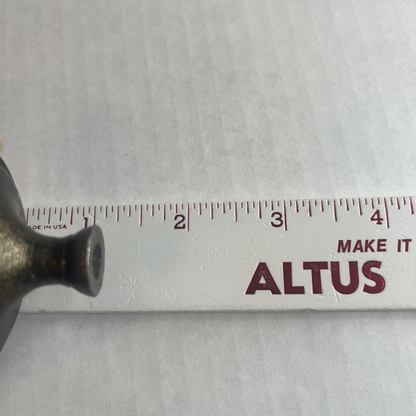 Brass Glass Drawer Pull Antiqued Knob Large 2 Inch Heavy Furniture Single Screw
