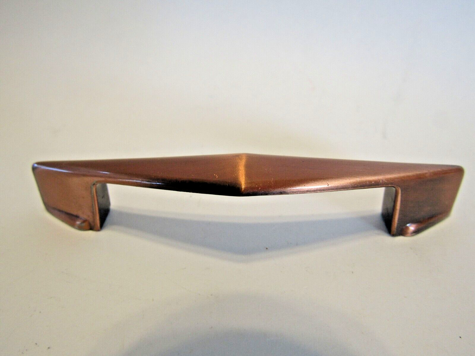Vintage Nos Antique Copper Chevron Drawer Pull Cabinet Door Handle Ajax