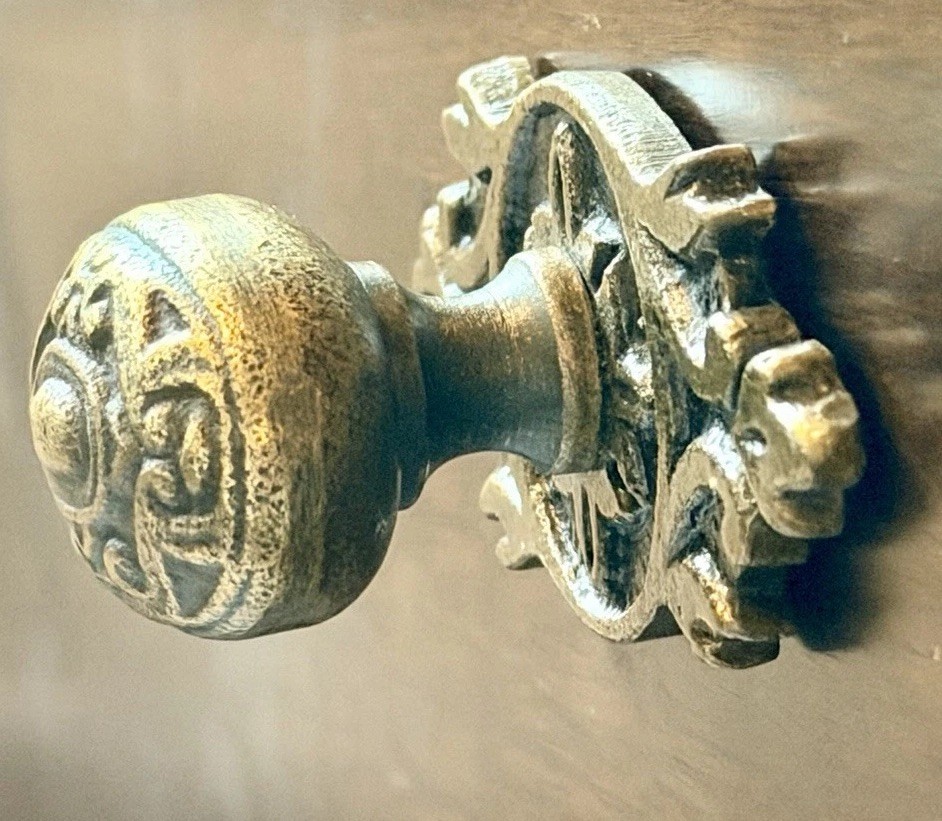 2 Antique Brass Drawer Pull Hardware Handle Vintage Cabinet Door Knob DIY