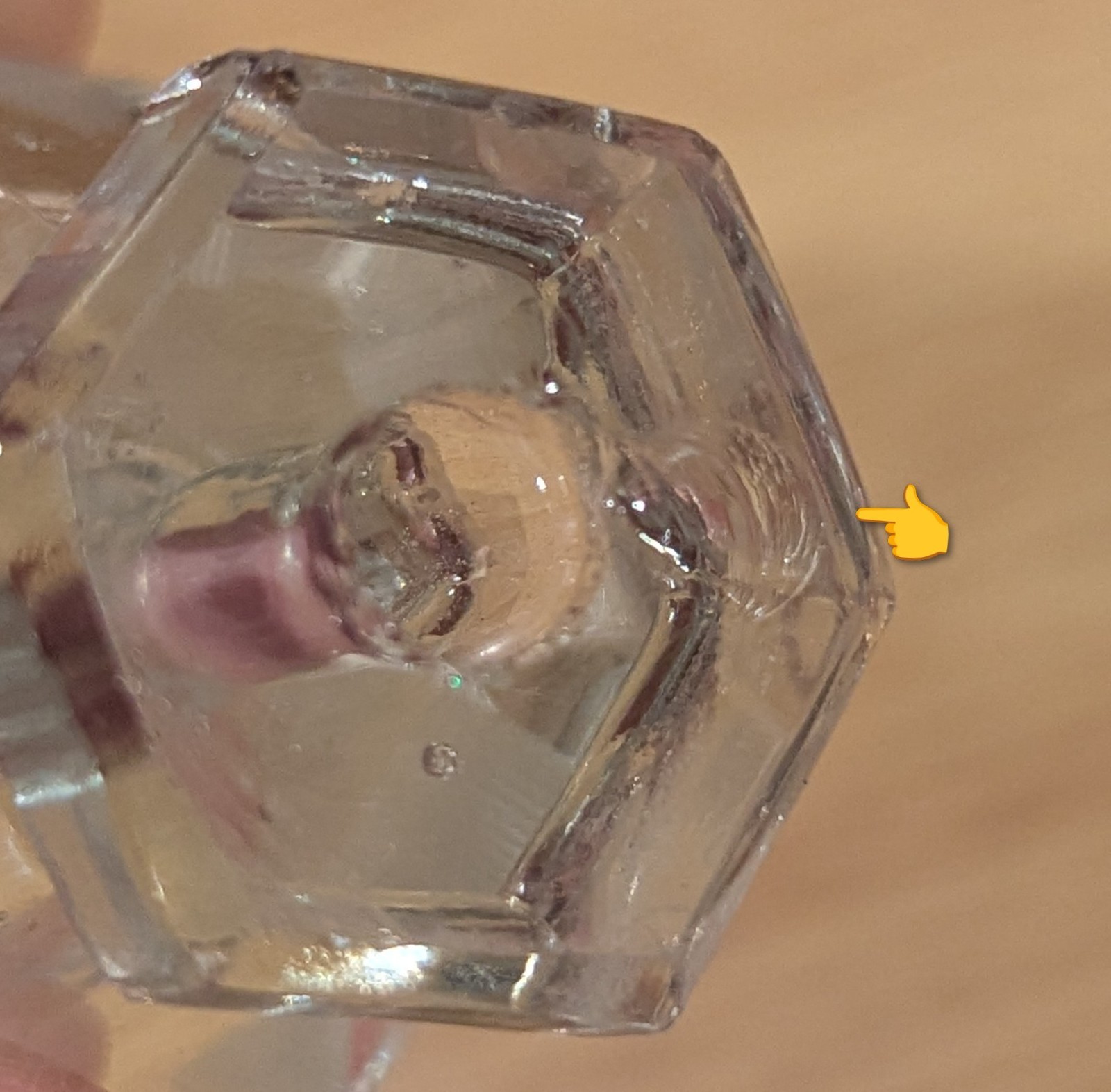 Vintage Clear Glass Door Knobs Drawer Cabinet Pulls Set of 3
