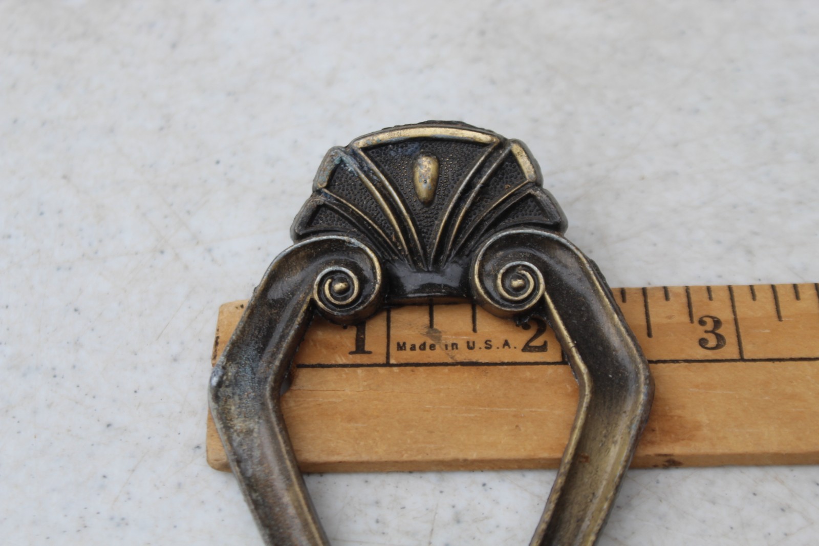 27 LOT Toyo Japan Art Nouveau Hexagon Brass Pull Handle 1016 Door Drawer Antique