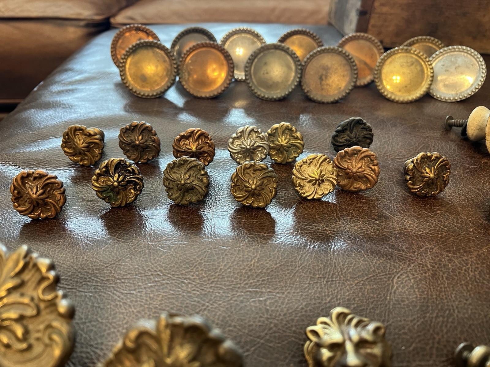 Vintage Brass Drawer Pulls Knobs