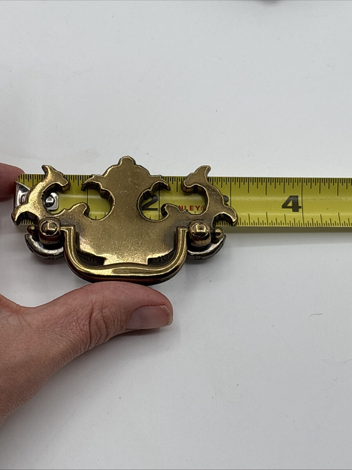 VTG Keeler Brass Co KBC1 #8652 Brass Dresser Drop Drawer Pulls Lot 4 2” CENTERS