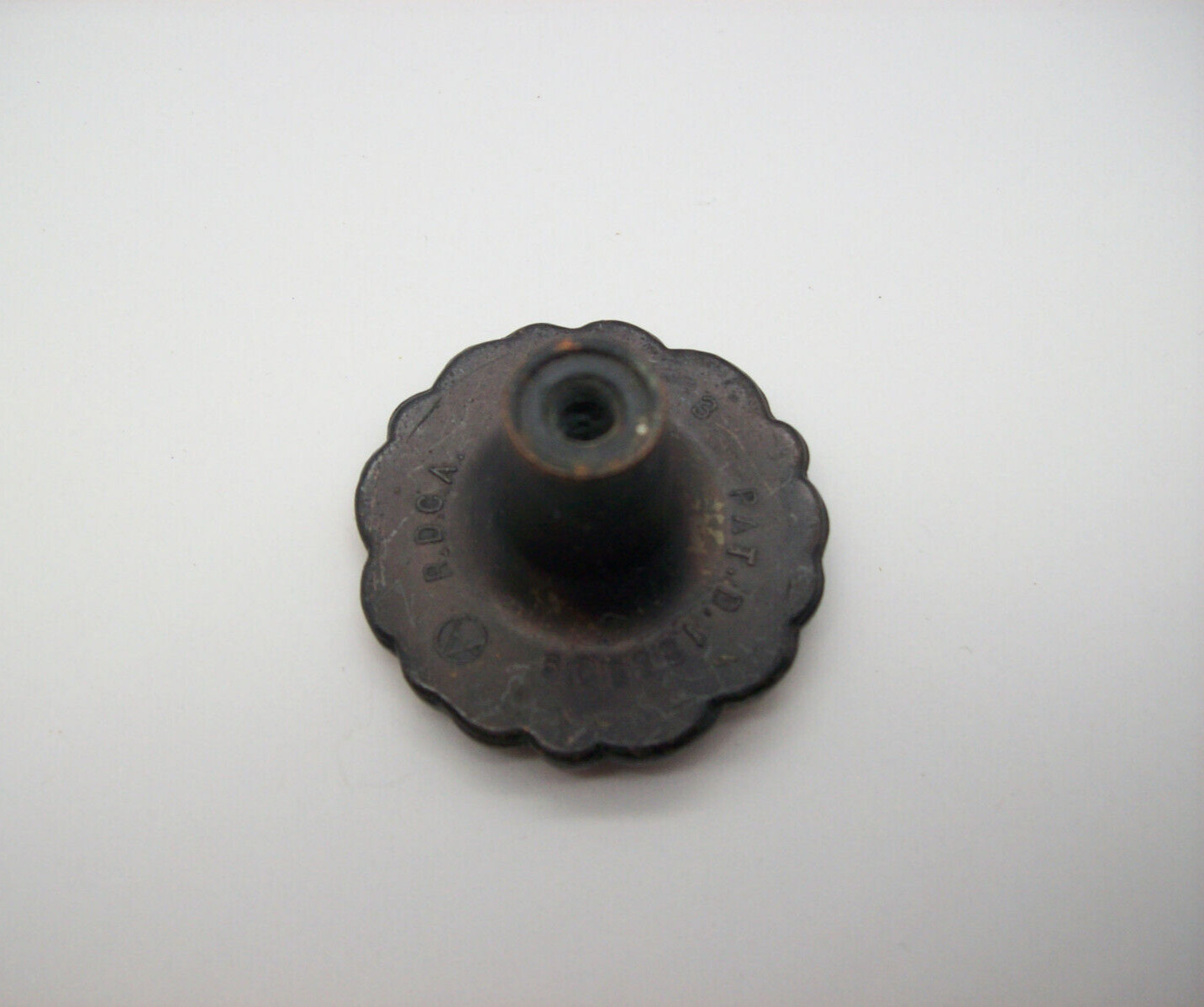 Vintage French Copper Flower Cabinet Knob Drawer Pull, 1960, RDCA, Patd 1885 09