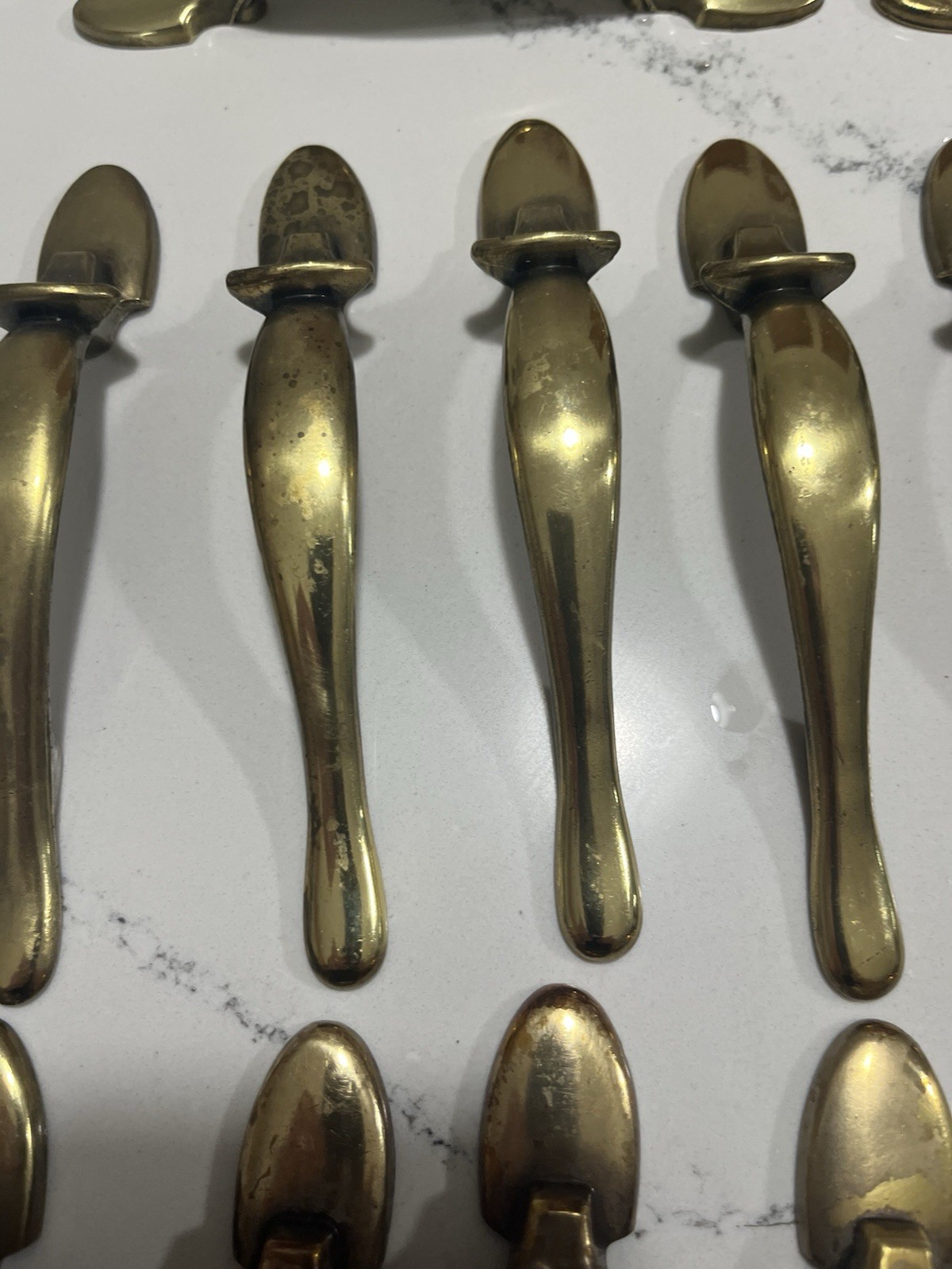 Lot 63 Vintage Amerock Brass Drawer Cabinet Pulls Handles Hardware 1980s