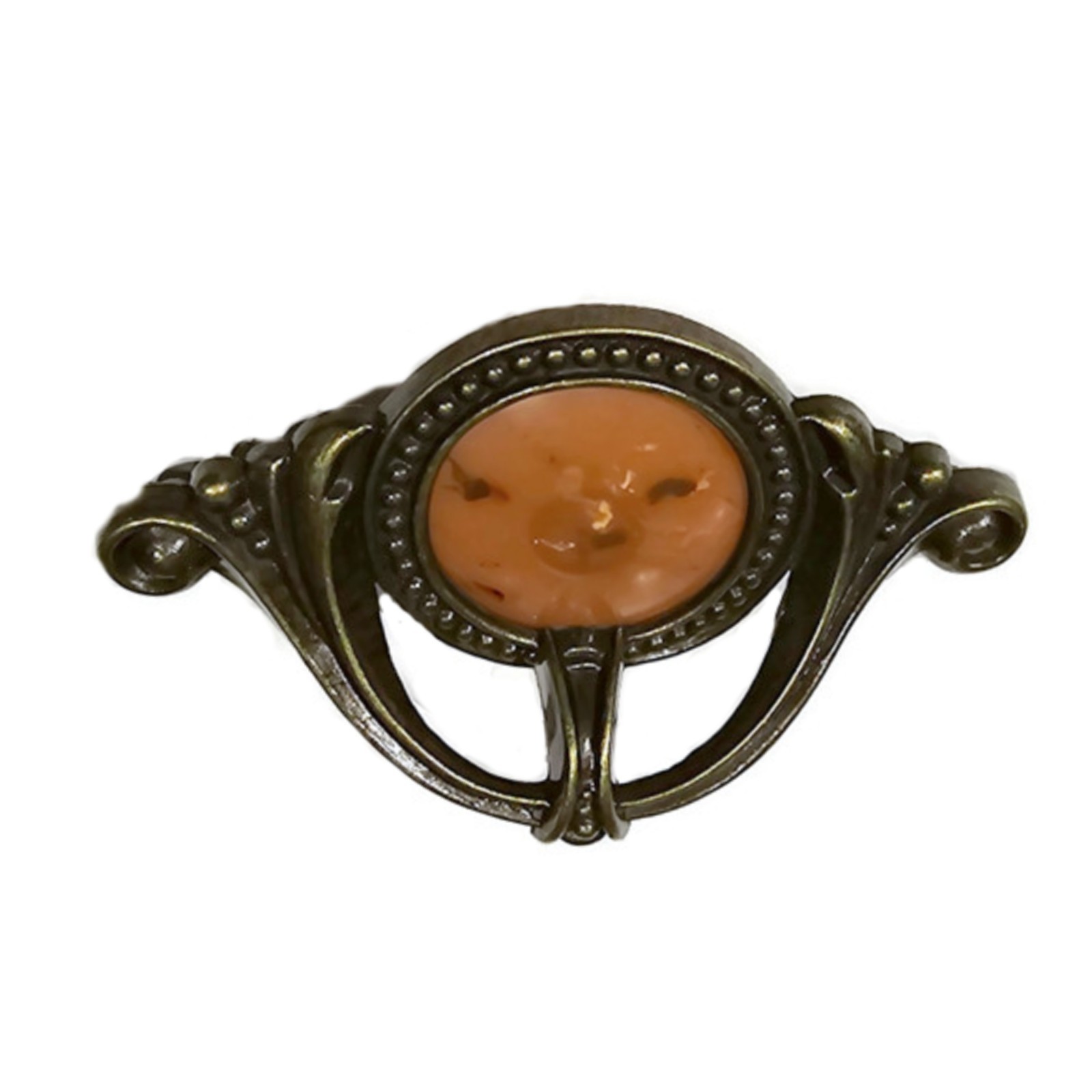 Waterfall Style Drawer Pull bakelite tortoise shell antique brass Vintage Style