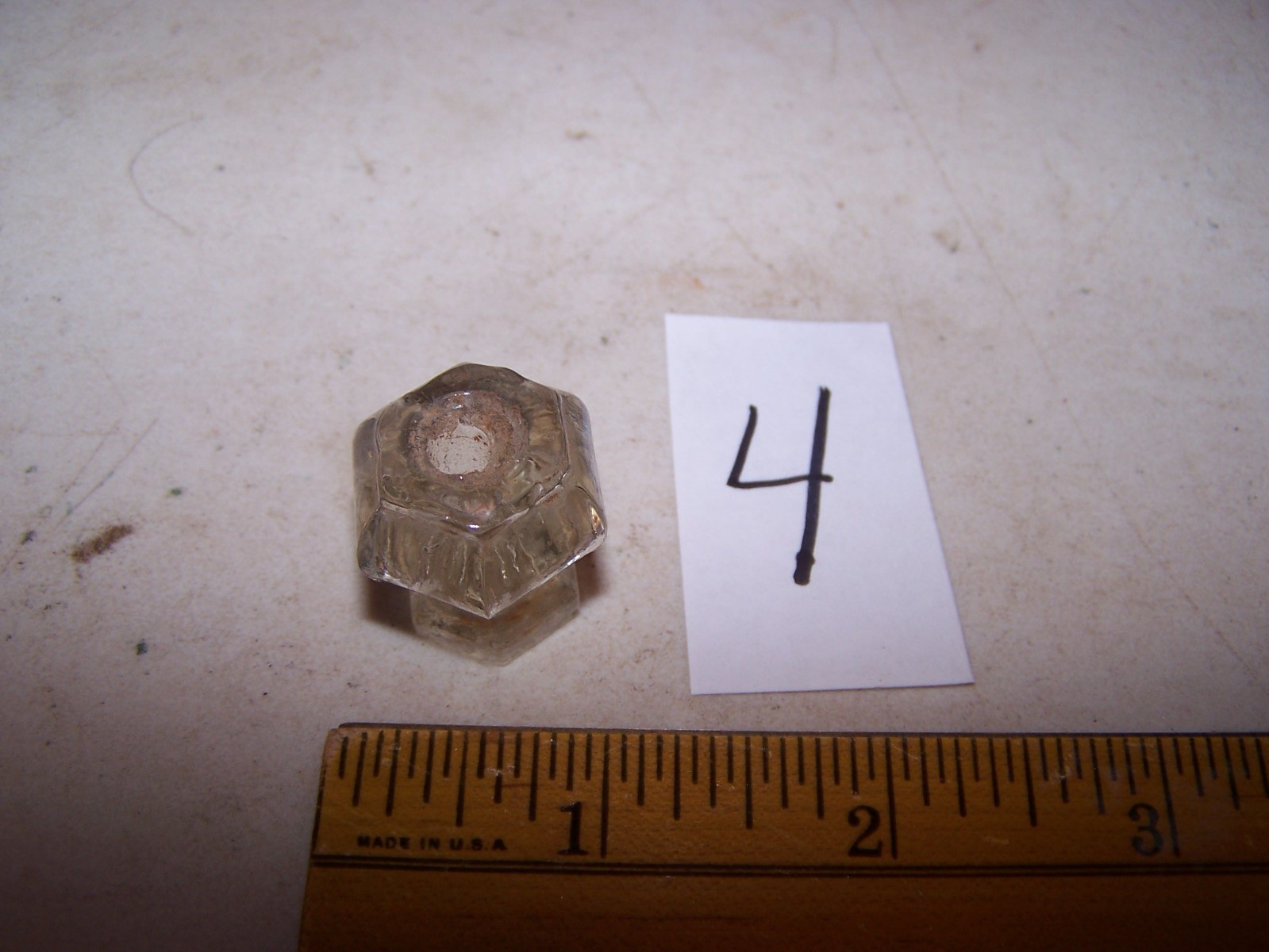 Antique Vintage Glass Knob – Pull – Handle Door / Drawer #4