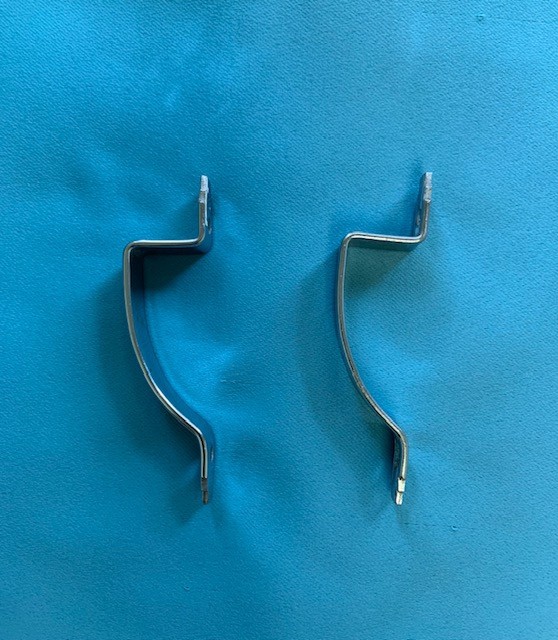 Vintage Chrome waterfall art deco drawer pulls Set of 2