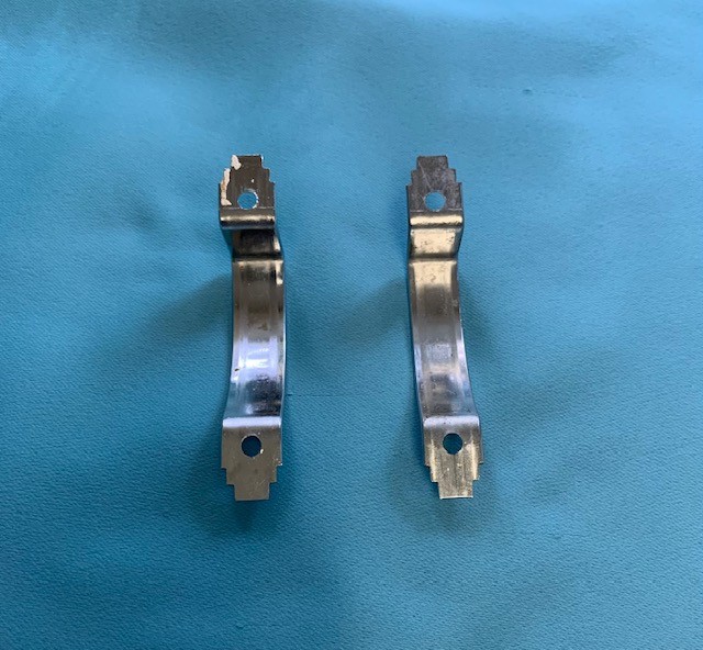Vintage Chrome waterfall art deco drawer pulls Set of 2