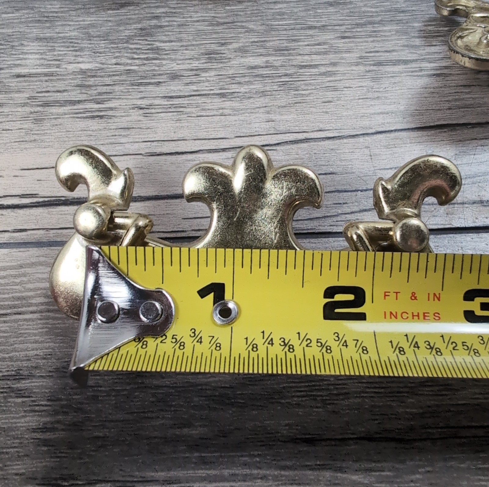 VTG Chippendale Brass Drawer Drop Bail Pull Handles 3-1/4″ Center 10 w/Screws