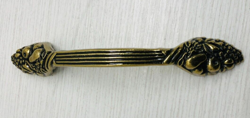 10 Amerock BP 1322-077 Natural Elegance Fruit 3″ Burnished Brass Drawer Handles