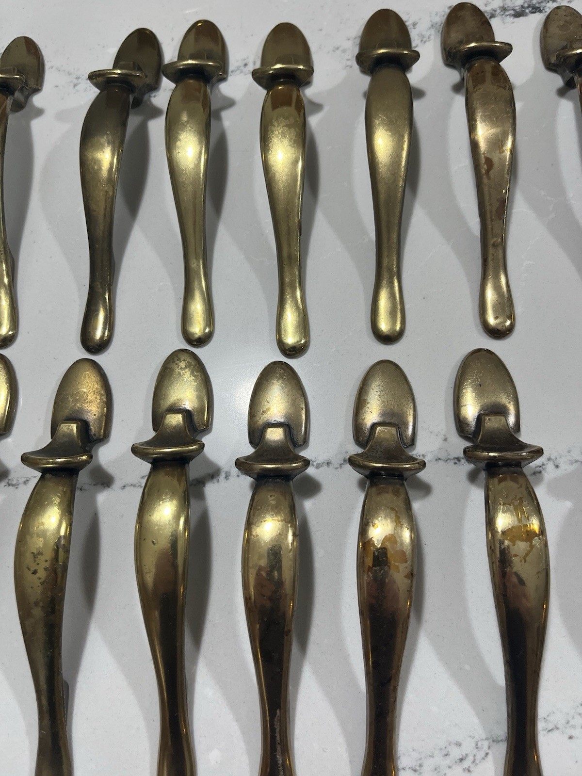 Lot 63 Vintage Amerock Brass Drawer Cabinet Pulls Handles Hardware 1980s