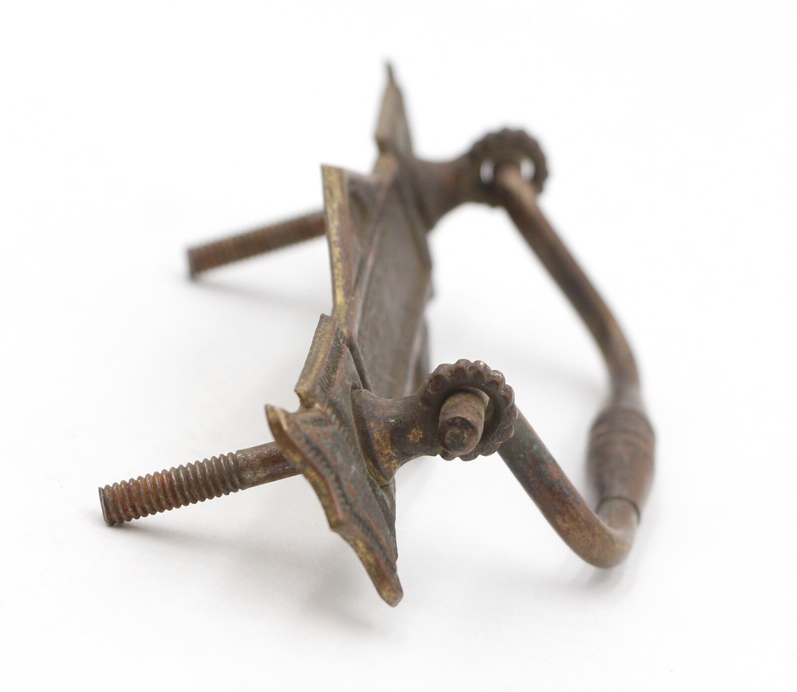 Pair of Traditional 4.25 in. Pressed Brass Drawer Pulls