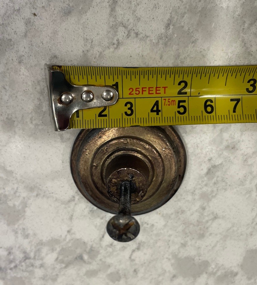 Vintage Brass Ornate Round Drawer Knob Pull 2” Hollywood Regency