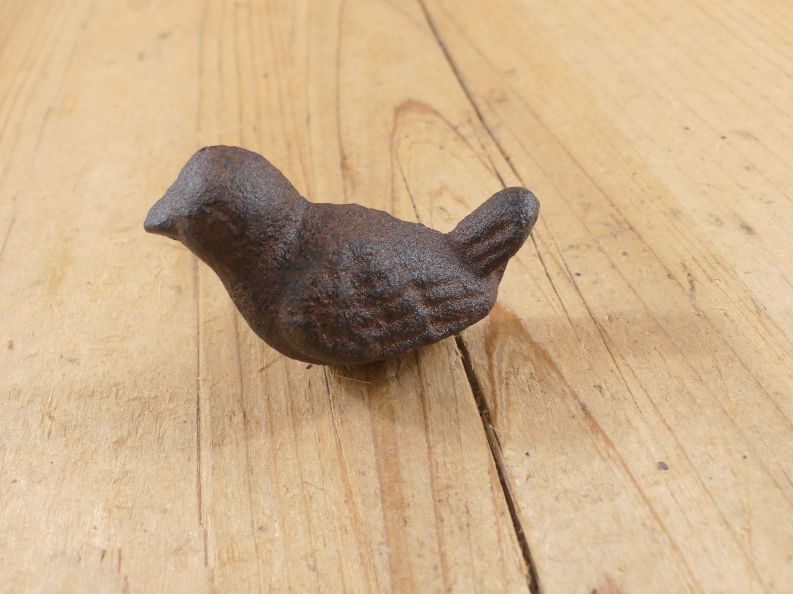4 CAST IRON BIRD CABINET KNOBS PULLS DRAWER DRESSER HANDLES RUSTIC BIRDS SPARROW