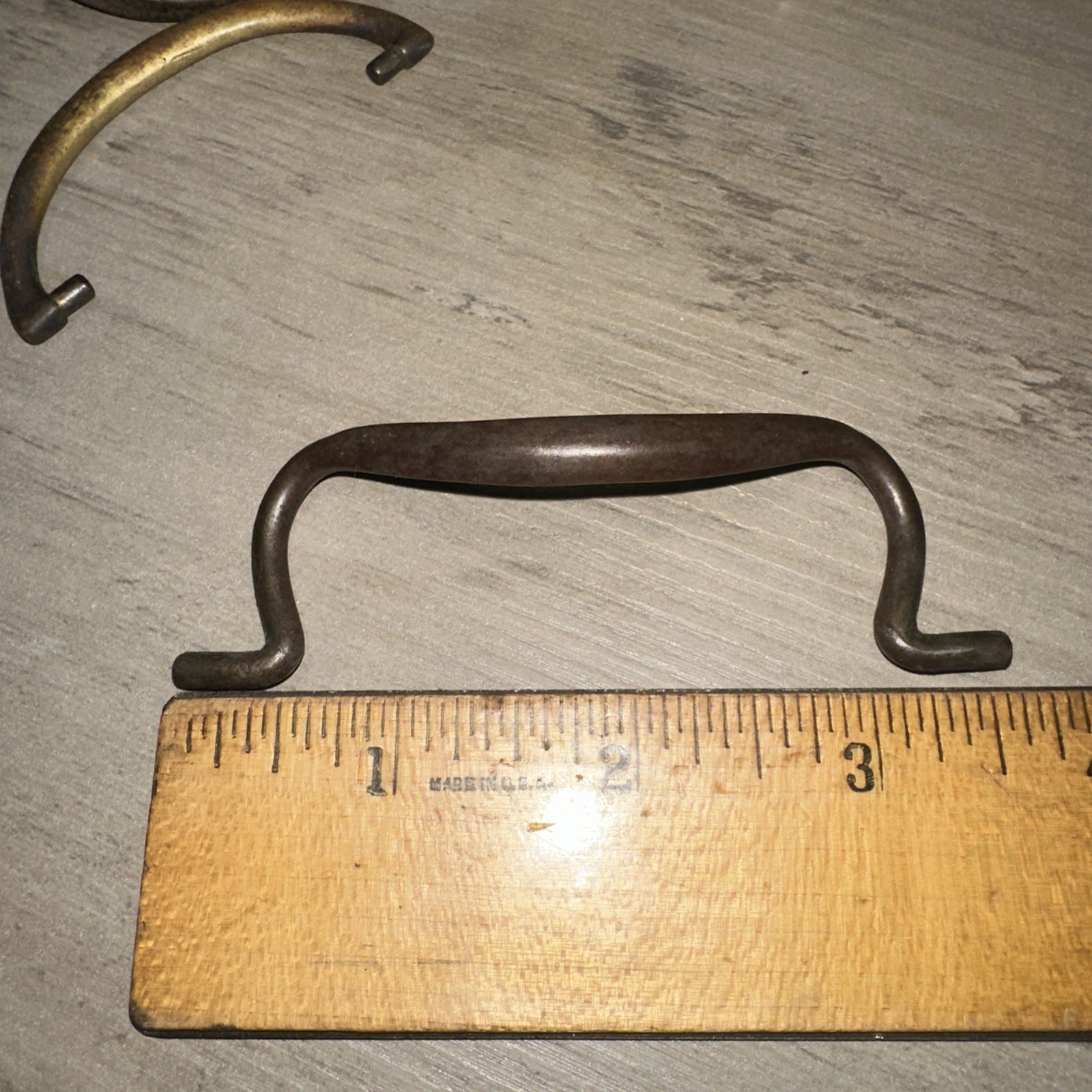 11 Old Drawer Pull Handles Nice Variety, Brass & Steel Vintage
