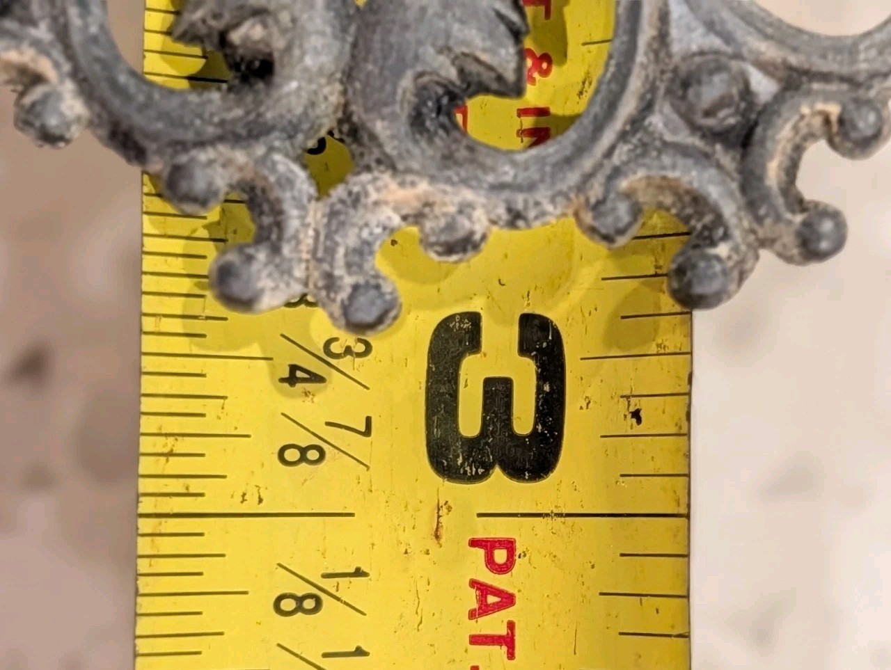 Vintage Drawer Pull W/Backplate (4) Escutcheon Ornate Filagree Brass From Japan