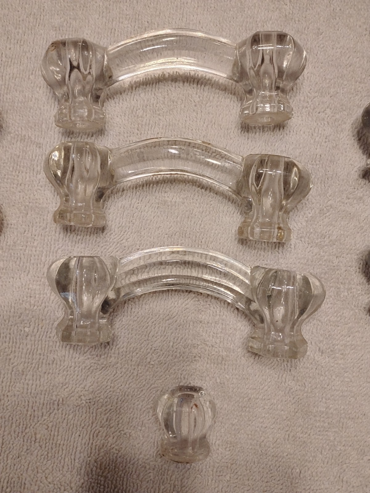 Vintage Art Deco Glass Drawer Pulls And Knobs