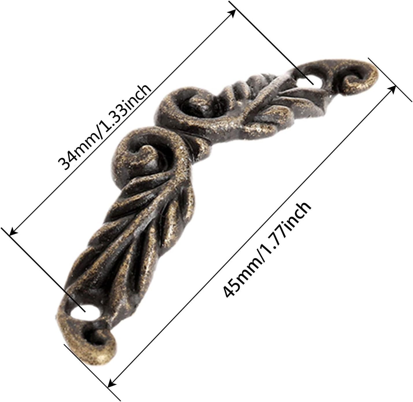 Vintage Decorative Cabinet Pulls | 10Pcs Antique Bronze Handles for Furniture
