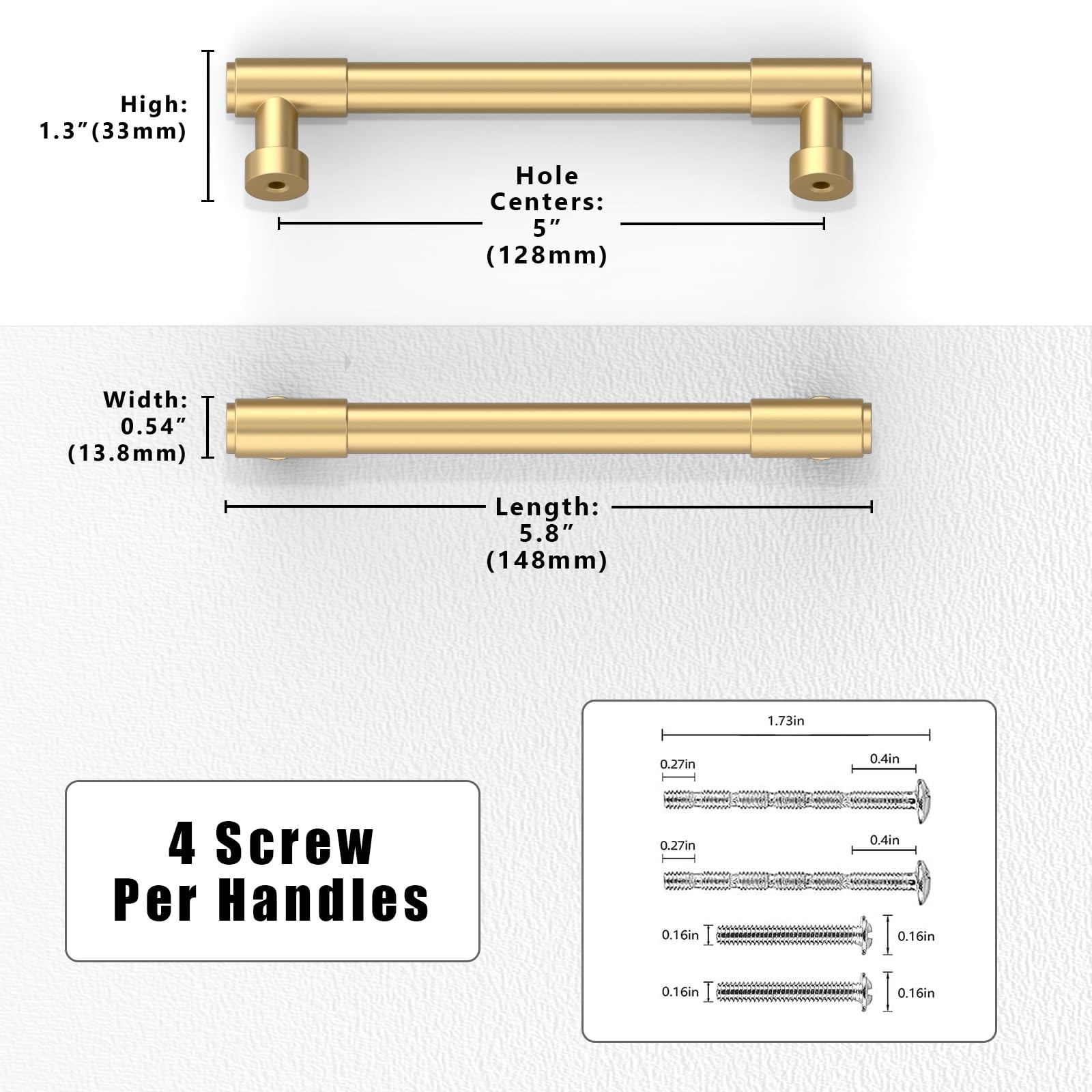 10 Pack Champagne Bronze Cabinet Pulls 5 Inch(128mm) Kitchen Cabinet Handles …
