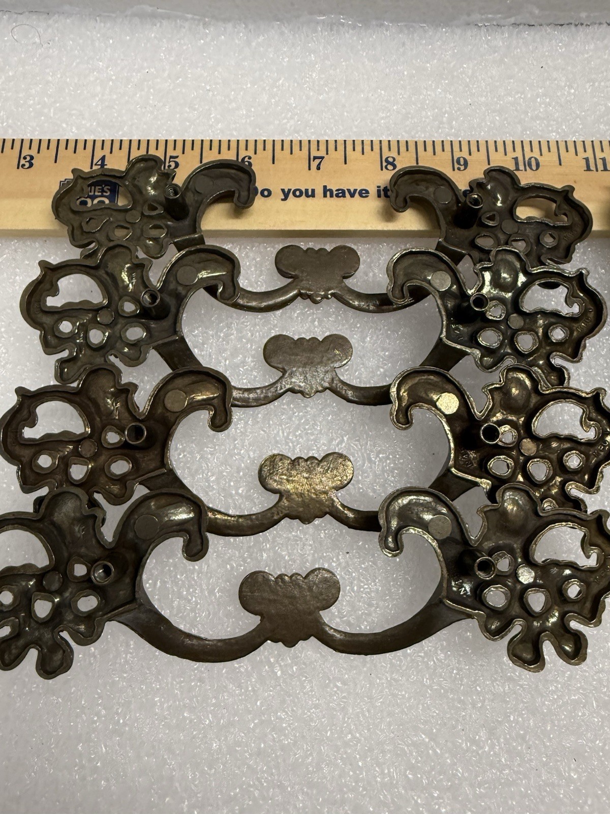 8 Victorian Vintage Antique Brass Drawer Cabinet Pull Keeler Brass Company 28